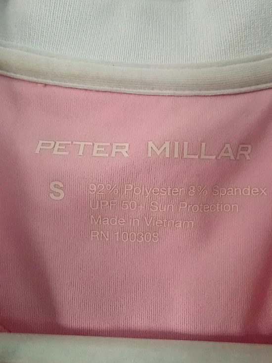 Peter Millar Pink Short Sleeve Polo Women’s Small Quarter Zip Golf Top - Picture 3 of 6